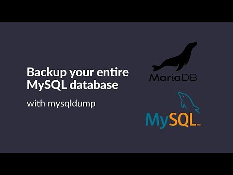 Backup MySQL database with mysqldump FAST (from the command line)