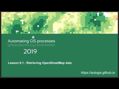 AutoGIS 2019 Lesson 6.1 Retrieving OpenStreetMap data using OSMnx in Python