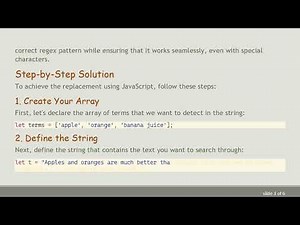 How to Detect and Replace All Array Elements in a String Using RegEx in JavaScript