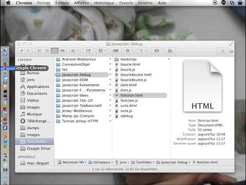 Javascript : débogage avec Chrome