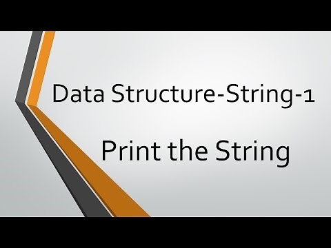 String Problems - 1: Print the String | Java Implementation