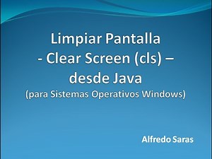 CLS ("Clear Screen") desde Java