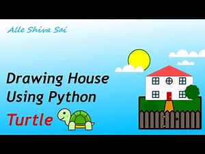 How to draw House/Home using Python | Turtle | House Module | #alleshivasai #house #turtle #python