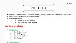 notepad.pdf - Computer Fundamental - Notes - Teachmint
