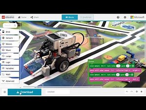 MakeCode + EV3: Line following with 1 color sensor
