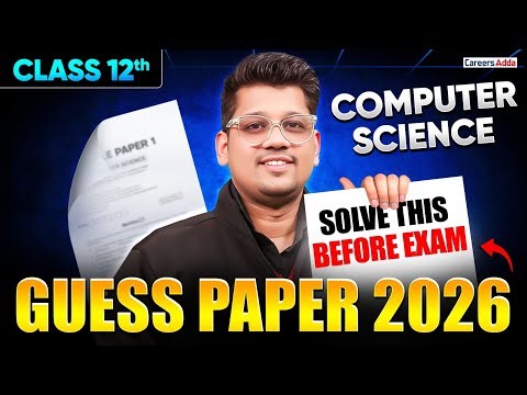 Class 12 Computer Science Guess Paper 2026 | Computer Science Full Revision | Board Exam 2026