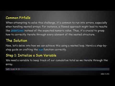 How to Sum All Elements of a Two-Dimensional Array