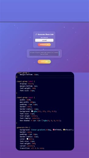 how to create a copy link using html css and javascript #coding #html #css#javascript
