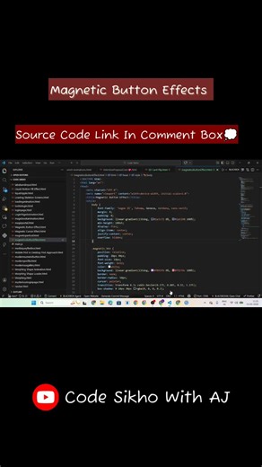The Magnetic Button Trick Every Dev Needs #webdevelopment #codingtips #shorts Code Sikho with AJ