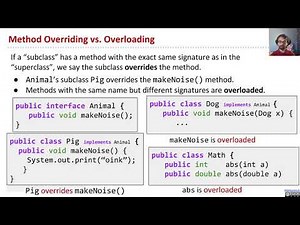 Inheritance1, Video 4 Overriding vs Overloading