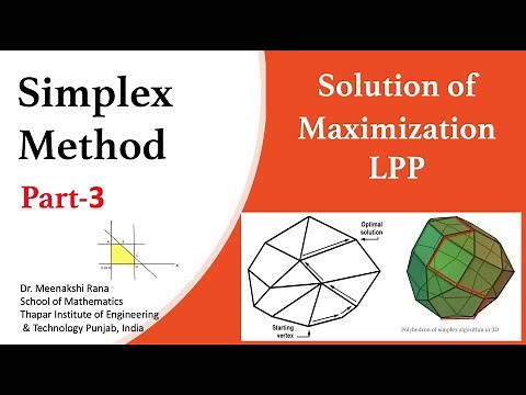 Simplex Method |Part 3| Solution of Maximization Problem