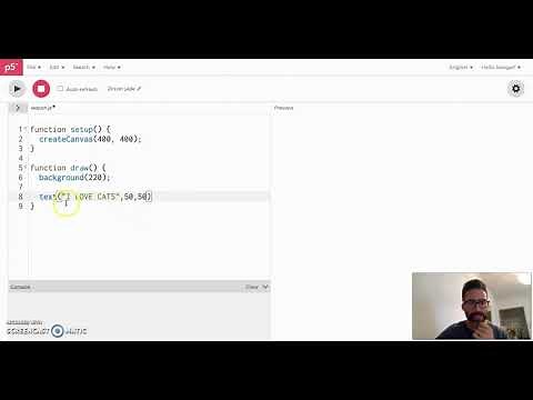 Adding Text in p5.js