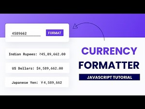 Currency Formatter With HTML, CSS & Vanilla Javascript