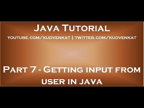 Getting input from user in java