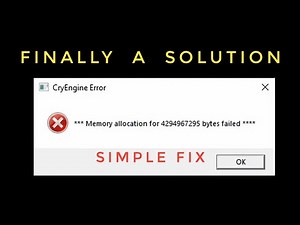 MEMORY ALLOCATION FAILED Fixed Simple fix