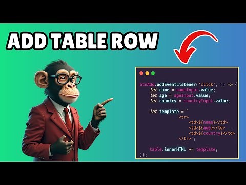 How to Add Row to HTML Table Using Javascript