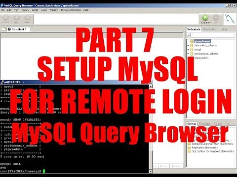 Part 7 Setup Your Own Raspberry Pi Setup MySQL Database Login with MySQL Query Browser