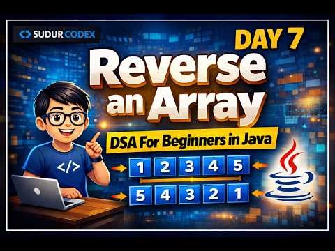 Day 7 -DSA for beginners series |Reverse an array #dsa#programming 