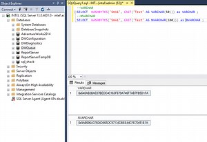 The HashBytes function in T-SQL