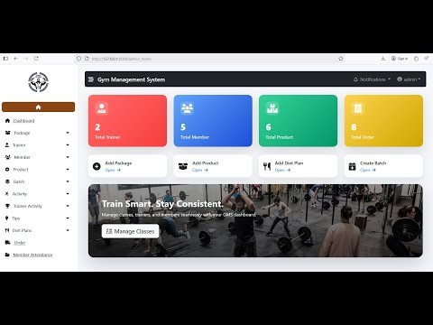 Gym Management System using Python Django Sqlite