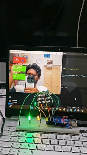 Virtual Button LED Control using Arduino & OpenCV