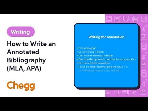 How to Write an Annotated Bibliography (MLA, APA) | Chegg