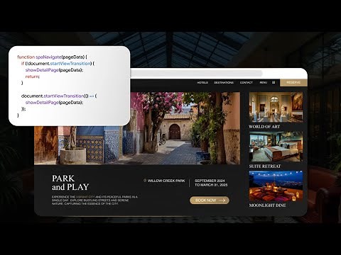Re-imagine the web with View Transition API