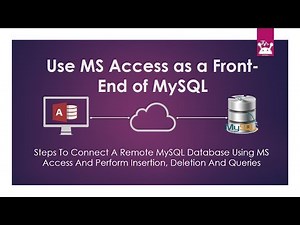 Use MS Access as a Front End of MySQL Database