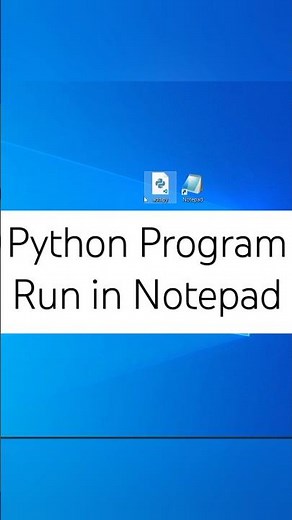 Python Program Run in Notepad | Notepad Coding #shorts