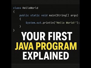 “Java For Beginners: Your First Program Explained (Hello World Tutorial)”