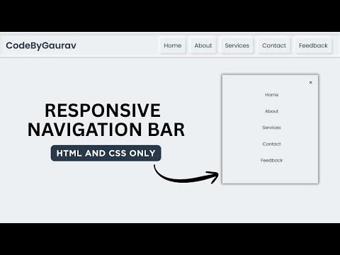 Responsive Navbar using Only HTML & CSS | No JavaScript | Beginner Friendly Tutorial