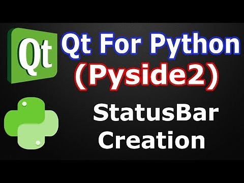 Pyside2 GUI How To Create StatusBar | Python GUI Development