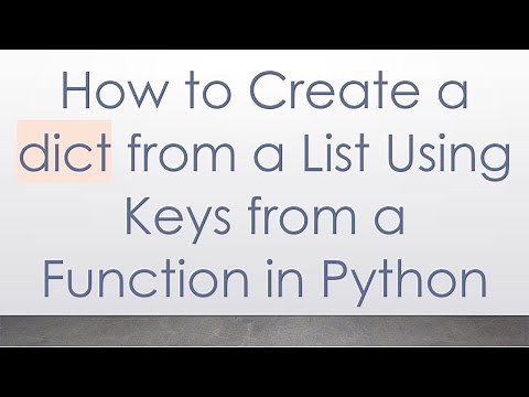 How to Create a dict from a List Using Keys from a Function in Python