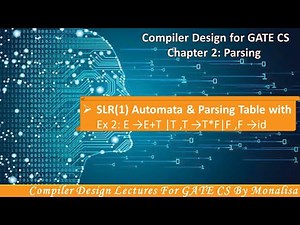 Ch 2.29:SLR(1) Parsing table with Ex 2: E →E+T |T ,T →T*F|F,F →id