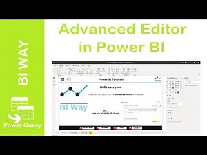 Advanced Editor in Power BI