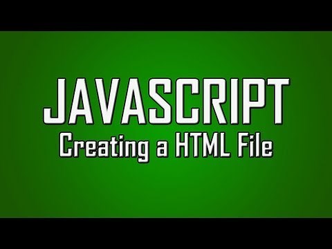 Learn JavaScript - #1 - Creating HTML File