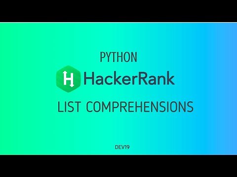 #8 : List Comprehensions | Hackerrank Python Solutions