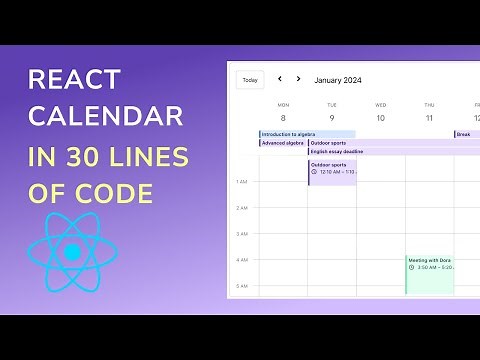 Create an Event Calendar in React Using Schedule-X | Step-by-Step Tutorial