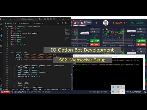 IQ Option Bot Development Python | S02: Real-Time WebSocket Connection & Profile Fetching | C2A