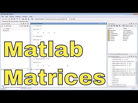 Matlab Tutorial - 41 - Joining Matrices Together