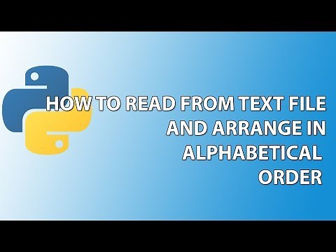 How to read from file and arrange in alphabetical order in python?