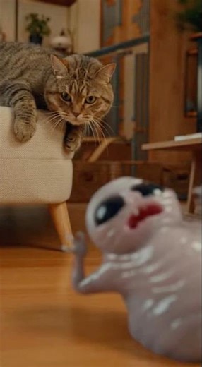 This Alien Made ONE Mistake Booping the Cat's Nose #shorts #cats #fail