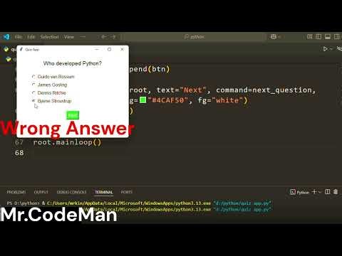 Python Quiz App with Tkinter | Build Your Own Quiz Game in 5 Minutes✅