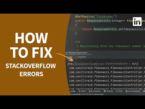 Java Tutorial - Fixing StackOverflow Errors