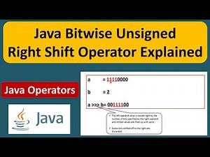 Java Bitwise Unsigned Right Shift Operator Explained | Java Tutorial