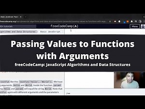 Passing Values to Functions with Arguments (Basic JavaScript) freeCodeCamp tutorial
