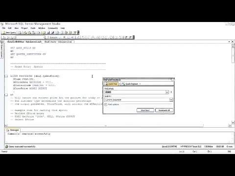 Sql Server Using the Query Editor