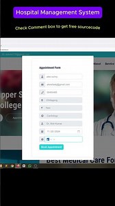 Doctor Appointment Form with Database (Hospital management system) #shorts #programming #python