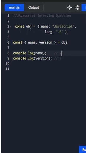 JavaScript Object Destructuring Explained | Interview Questions Part 3