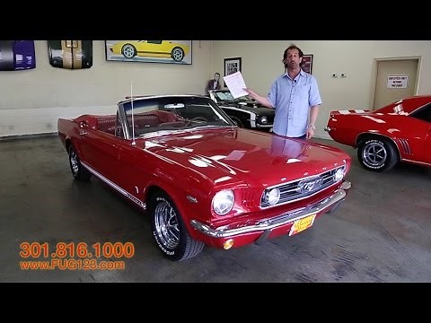 1966 Mustang GT Convertible for sale with test drive, driving sounds, and walk through video